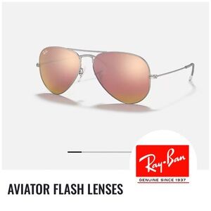 RAY‎ BAN SUNGLASSES AVIATOR FLASH LENSES NEW